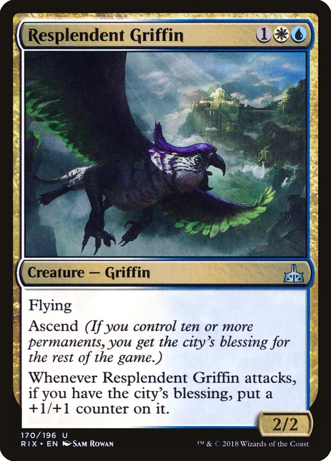 Resplendent Griffin [Rivals of Ixalan] Magic: The Gathering