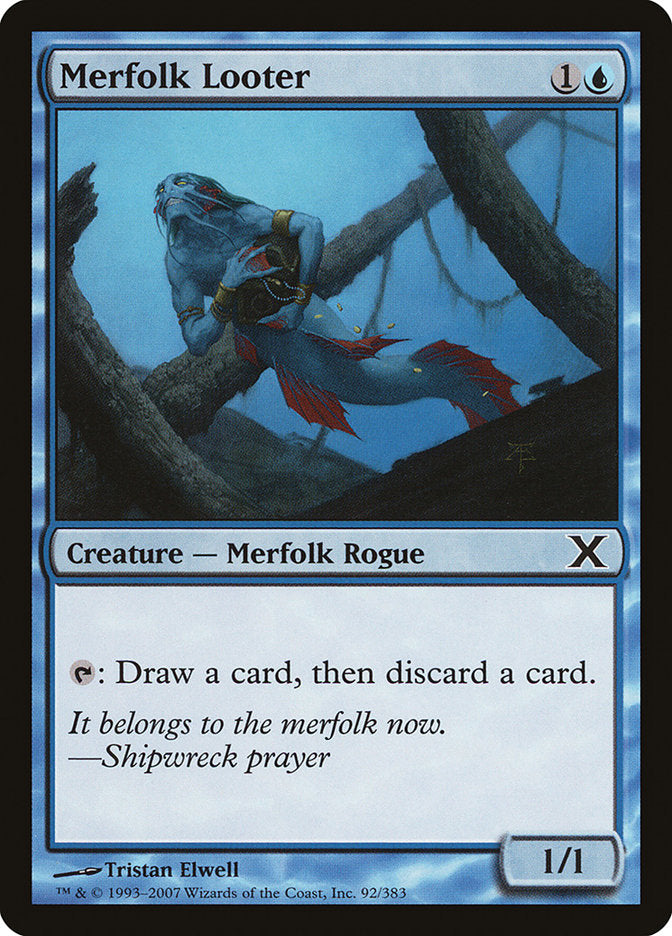 Merfolk Looter [Tenth Edition] Magic: The Gathering