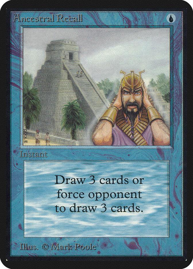 Ancestral Recall [Alpha Edition] Magic: The Gathering
