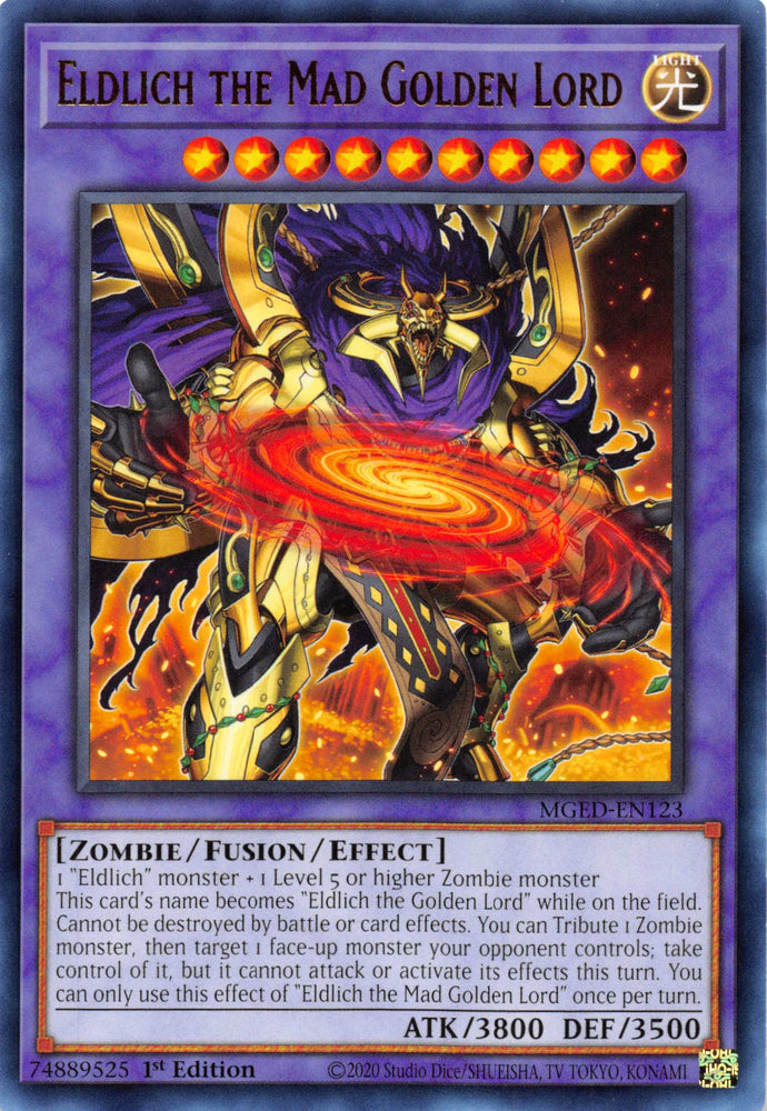 Eldlich the Mad Golden Lord [MGED-EN123] Rare Yu-Gi-Oh!