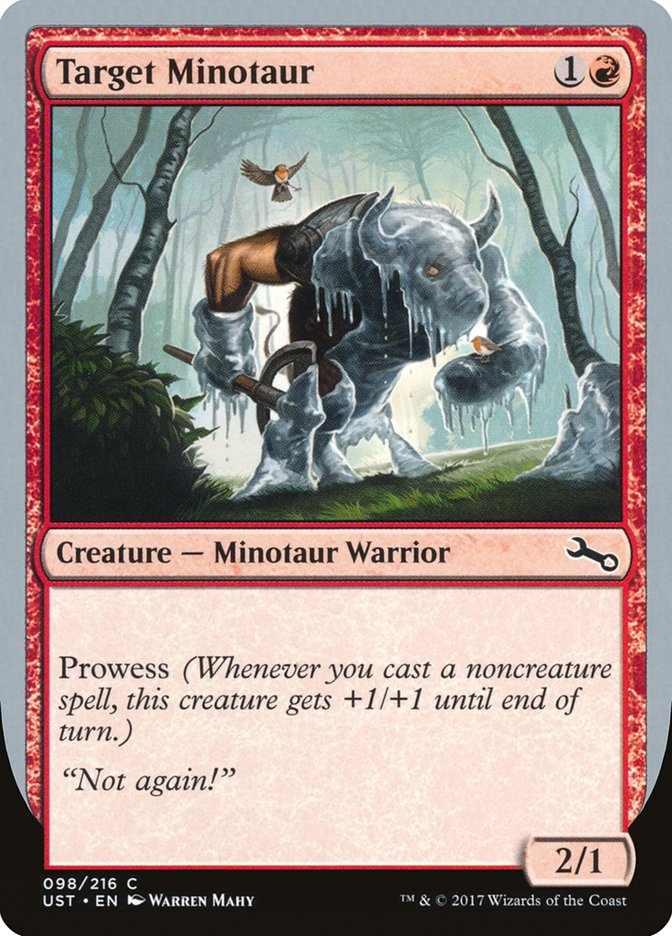 Target Minotaur (Ice Art) [Unstable] Magic: The Gathering