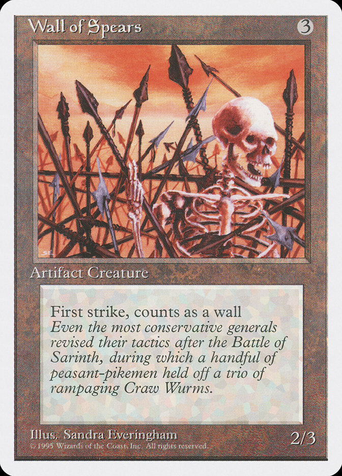 Wall of Spears [Fourth Edition] Magic: The Gathering