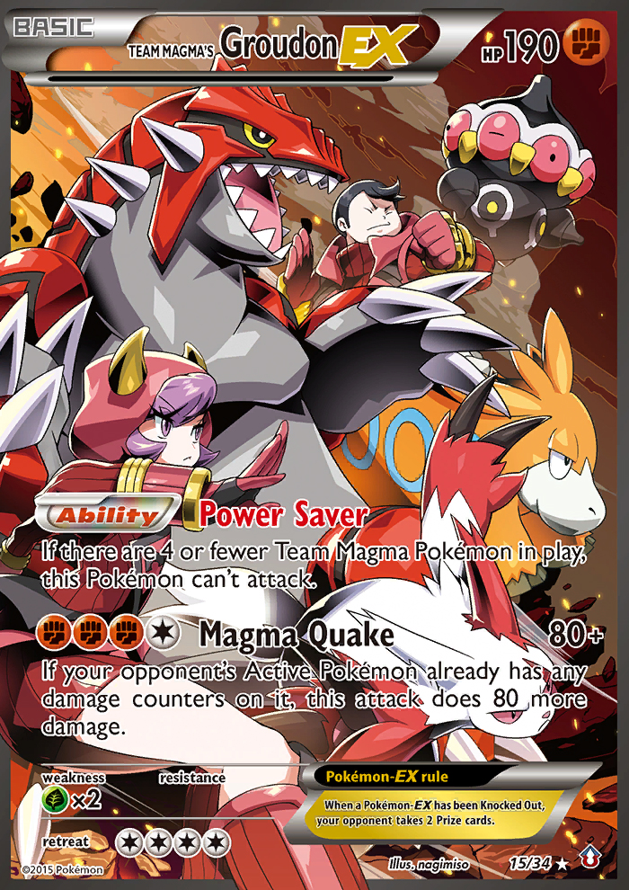 Team Magma's Groudon ex (15/34) [XY: Double Crisis] Pokémon