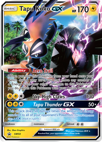 Tapu Koko GX (SM50) [Sun & Moon: Black Star Promos] Pokémon