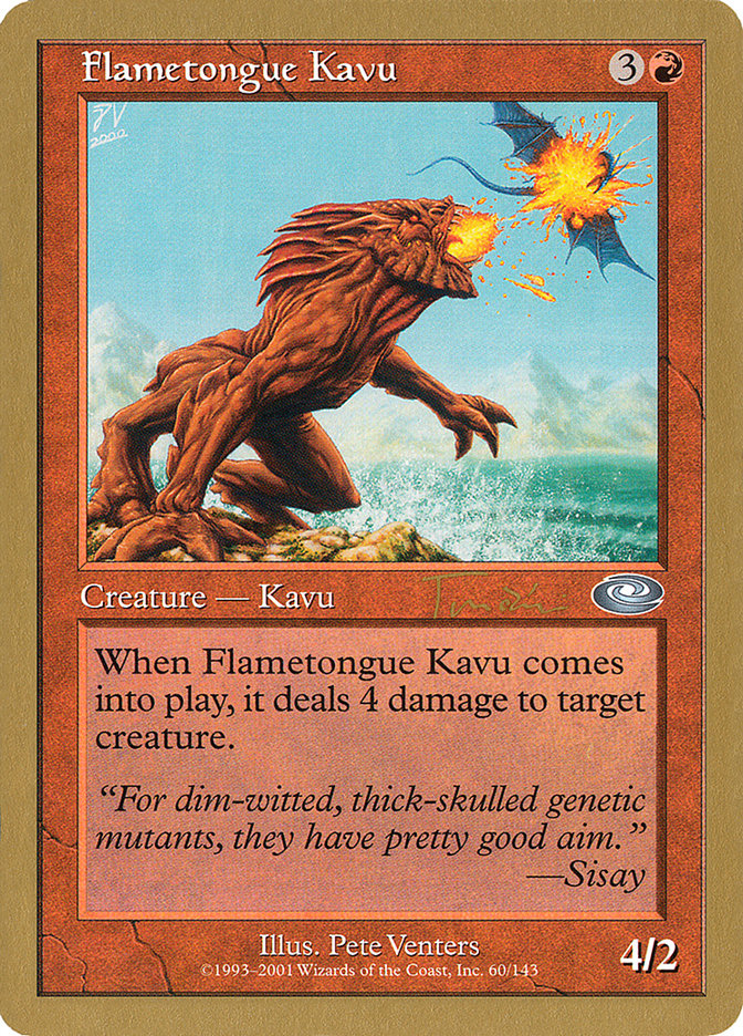 Flametongue Kavu (Jan Tomcani) [World Championship Decks 2001] Magic: The Gathering