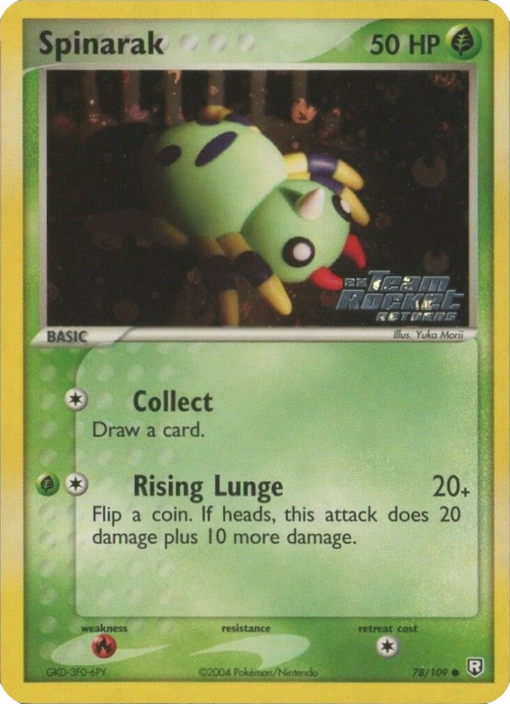 Spinarak (78/109) (Stamped) [EX: Team Rocket Returns] Pokémon