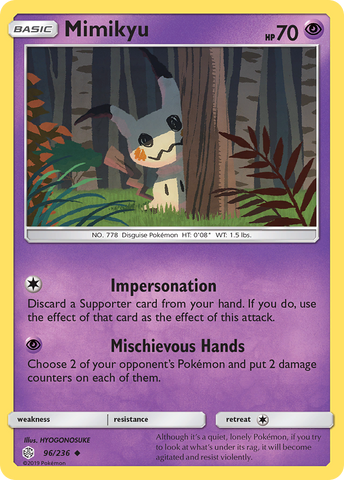Mimikyu (96/236) [Sun & Moon: Cosmic Eclipse] Pokémon