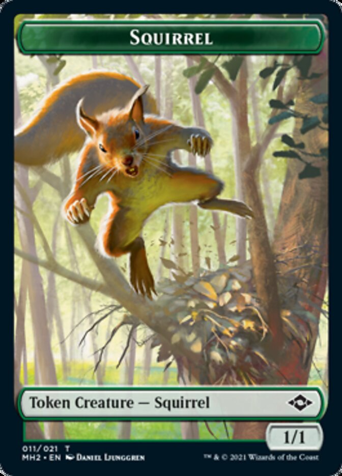 Squirrel // Zombie Double-Sided Token [Modern Horizons 2 Tokens] Magic: The Gathering