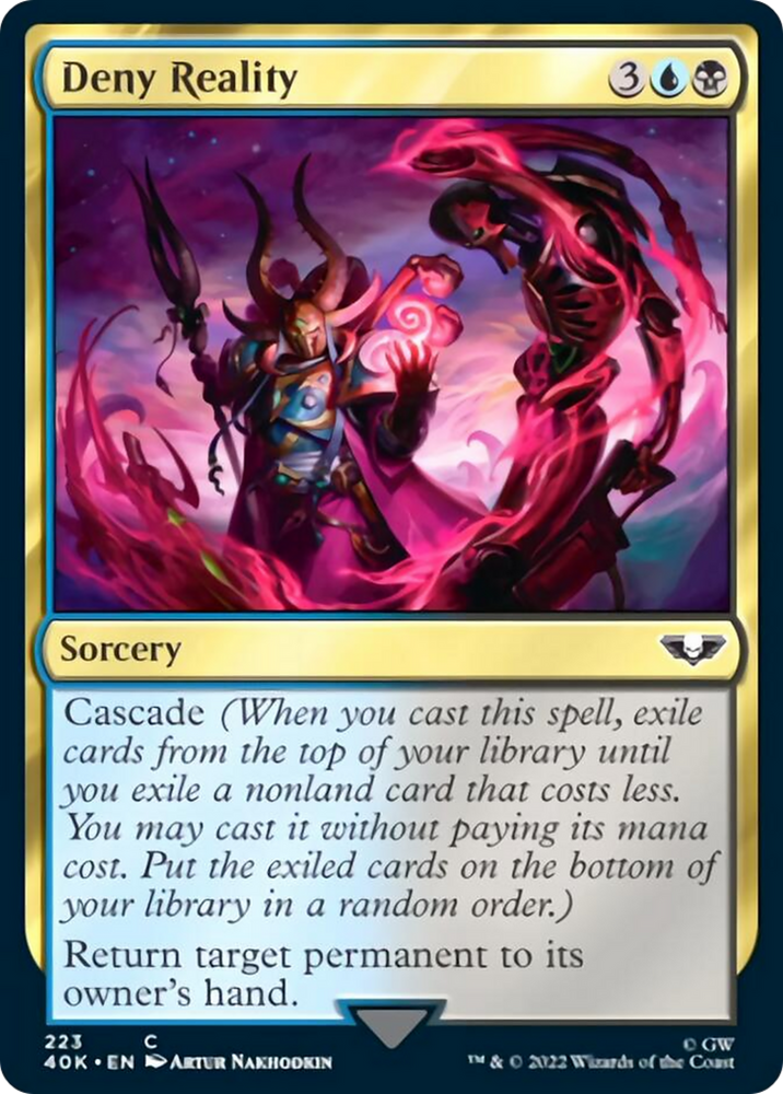 Deny Reality (Surge Foil) [Warhammer 40,000] Magic: The Gathering