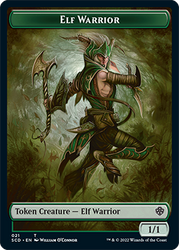 Elf Warrior // Soldier Double-Sided Token [Starter Commander Decks] Magic: The Gathering
