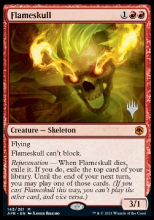 Flameskull (Promo Pack) [Dungeons & Dragons: Adventures in the Forgotten Realms Promos] Magic: The Gathering