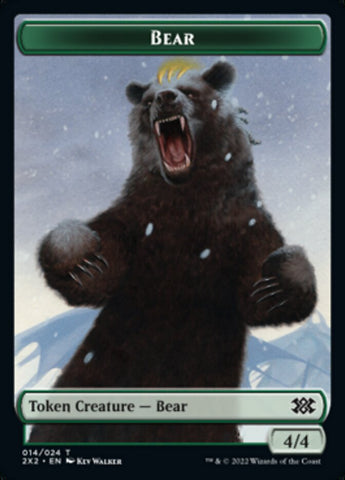 Bear // Knight Double-Sided Token [Double Masters 2022 Tokens] Magic: The Gathering