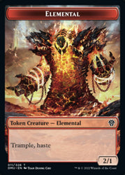 Soldier // Elemental Double-Sided Token [Dominaria United Tokens] Magic: The Gathering