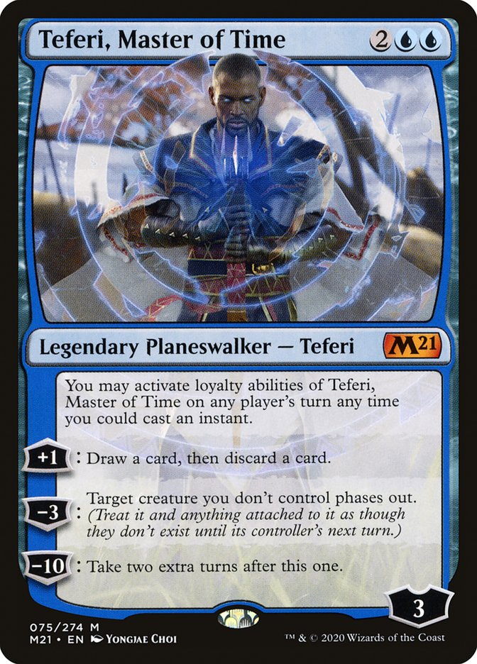Teferi, Master of Time (075) [Core Set 2021] Magic: The Gathering