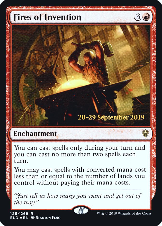 Fires of Invention [Throne of Eldraine Prerelease Promos] Magic: The Gathering