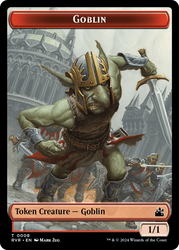 Goblin (0008) // Goblin (0009) Double-Sided Token [Ravnica Remastered Tokens] Magic: The Gathering
