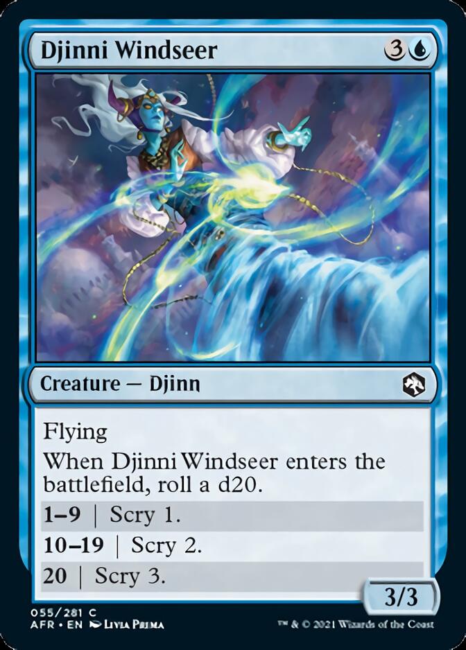 Djinni Windseer [Dungeons & Dragons: Adventures in the Forgotten Realms] Magic: The Gathering