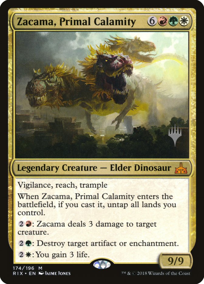 Zacama, Primal Calamity (Promo Pack) [Rivals of Ixalan Promos] Magic: The Gathering