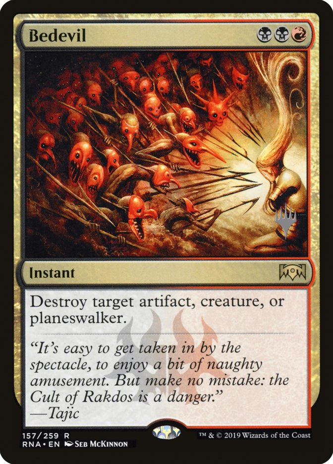 Bedevil (Promo Pack) [Ravnica Allegiance Promos] Magic: The Gathering