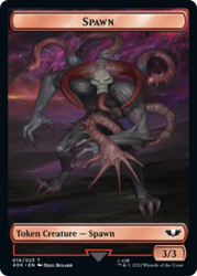 Spawn // Astartes Warrior Double-sided (Surge Foil) [Warhammer 40,000 Tokens] Magic: The Gathering