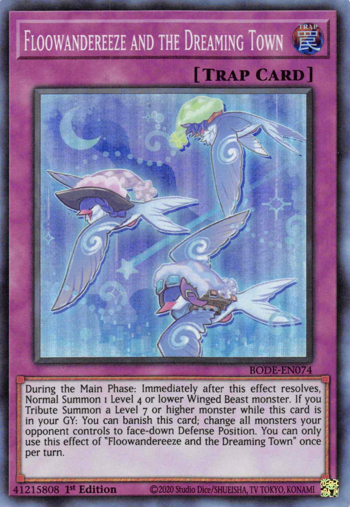 Floowandereeze and the Dreaming Town [BODE-EN074] Super Rare Yu-Gi-Oh!
