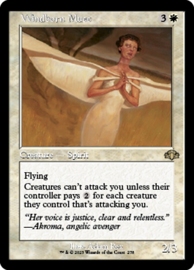 Windborn Muse (Retro) [Dominaria Remastered] Magic: The Gathering