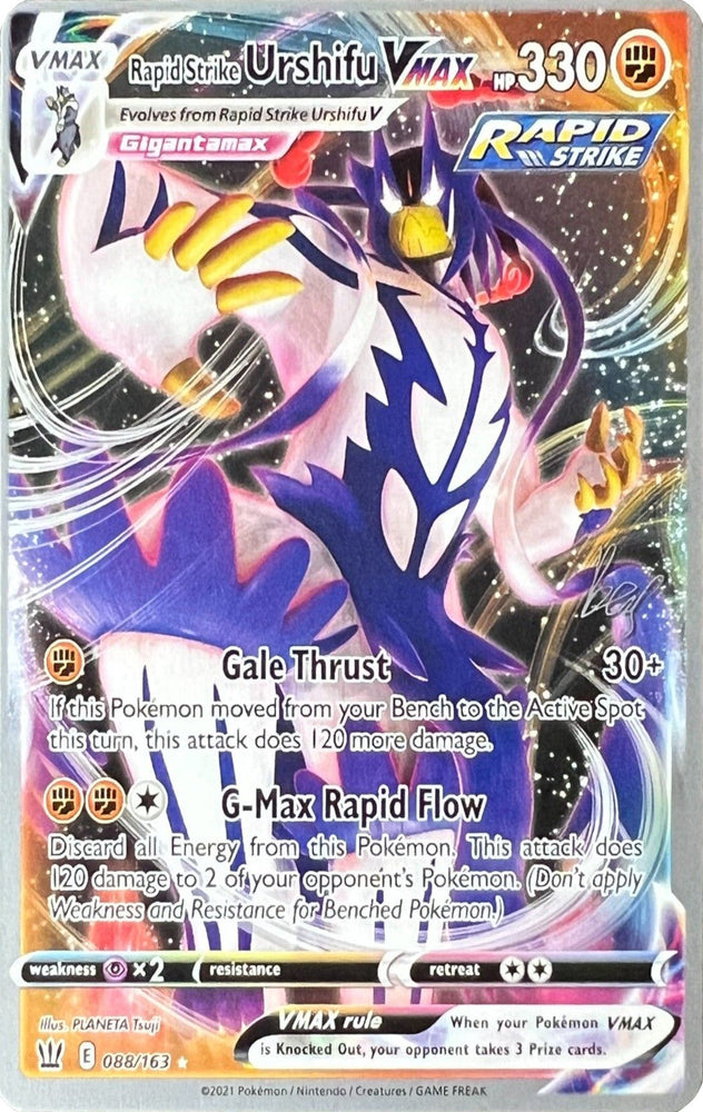Rapid Strike Urshifu VMAX (088/163) (Cheryl Again - Sebastian Lashmet) [World Championships 2022] Pokémon