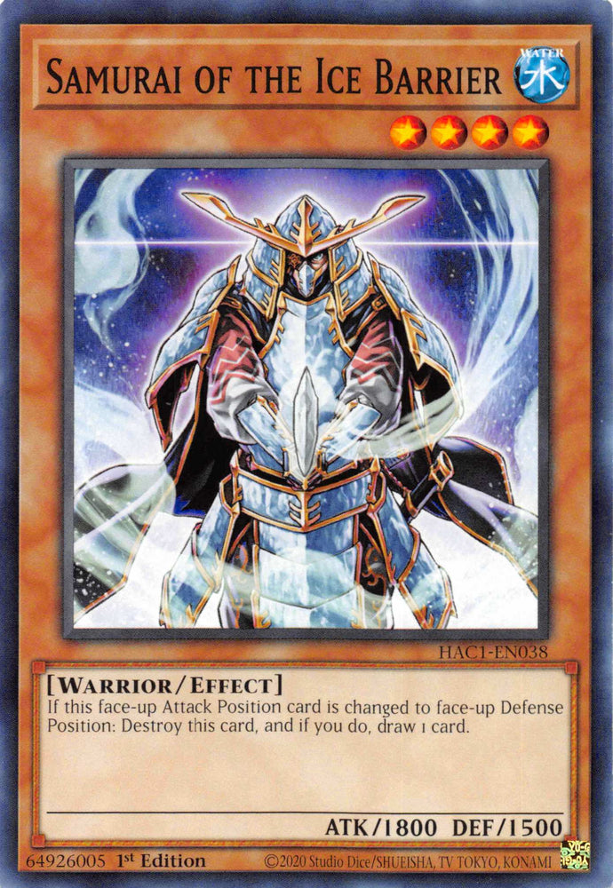 Samurai of the Ice Barrier [HAC1-EN038] Common Yu-Gi-Oh!