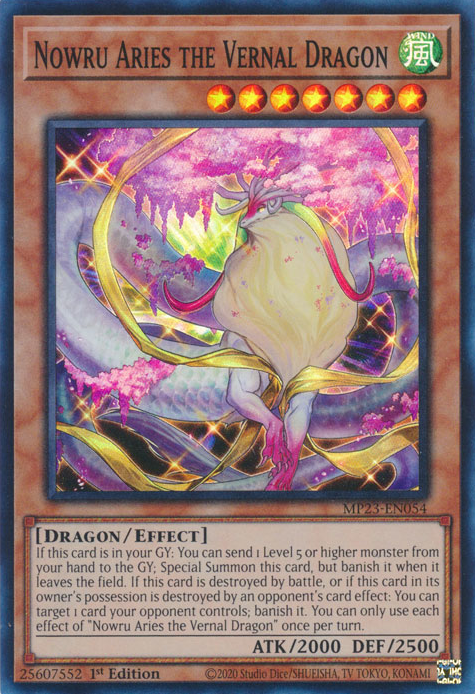 Nowru Aries the Vernal Dragon [MP23-EN054] Super Rare Yu-Gi-Oh!