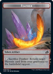 Feather // Human Soldier (005) Double-Sided Token [Ikoria: Lair of Behemoths Tokens] Magic: The Gathering