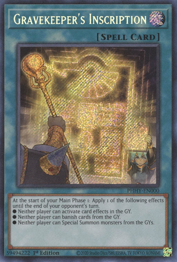Gravekeeper's Inscription [PHHY-EN000] Secret Rare Yu-Gi-Oh!