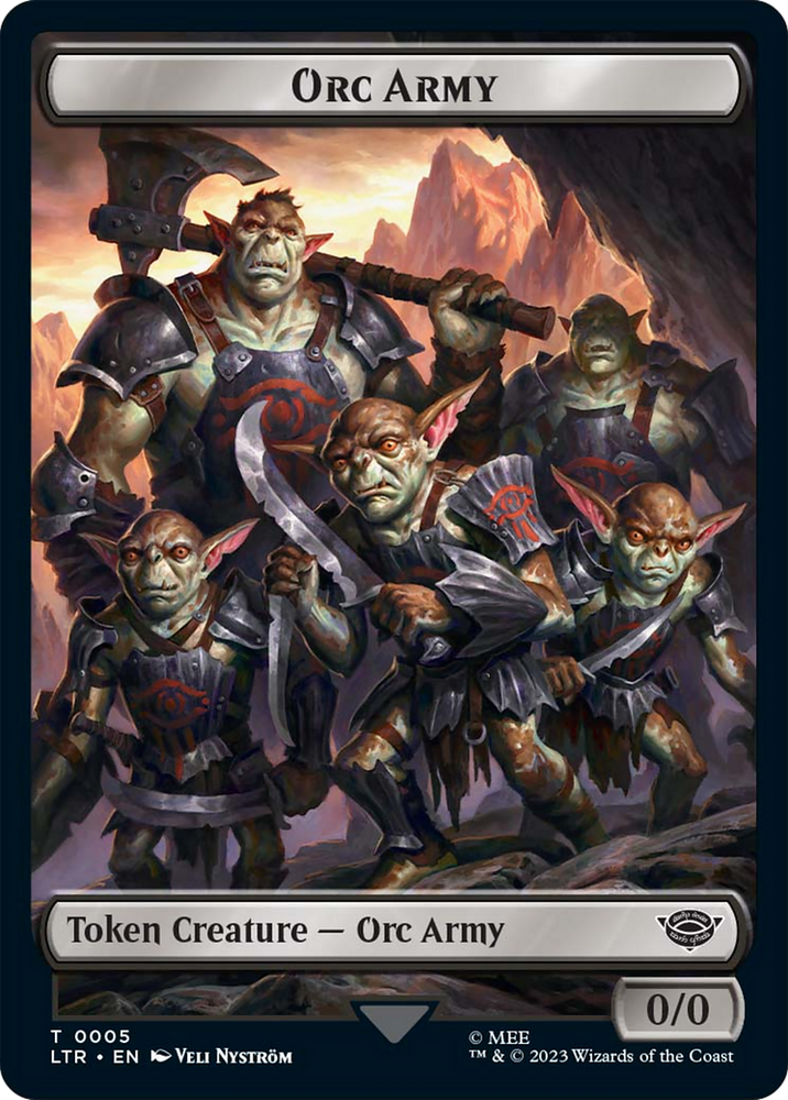 Food (10) // Orc Army (05) Double-Sided Token [The Lord of the Rings: Tales of Middle-Earth Tokens] Magic: The Gathering