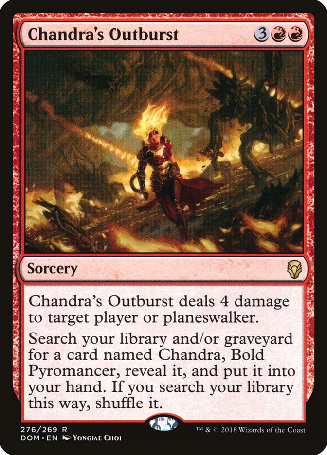 Chandra's Outburst [Dominaria] Magic: The Gathering