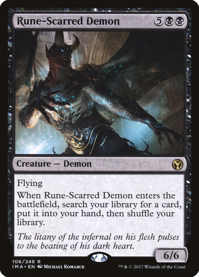 Rune-Scarred Demon [Iconic Masters] Magic: The Gathering