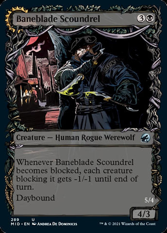 Baneblade Scoundrel // Baneclaw Marauder (Showcase Equinox) [Innistrad: Midnight Hunt] Magic: The Gathering