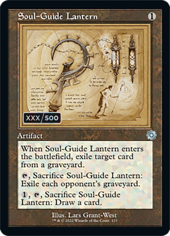 Soul-Guide Lantern (Retro Schematic) (Serial Numbered) [The Brothers' War Retro Artifacts] Magic: The Gathering