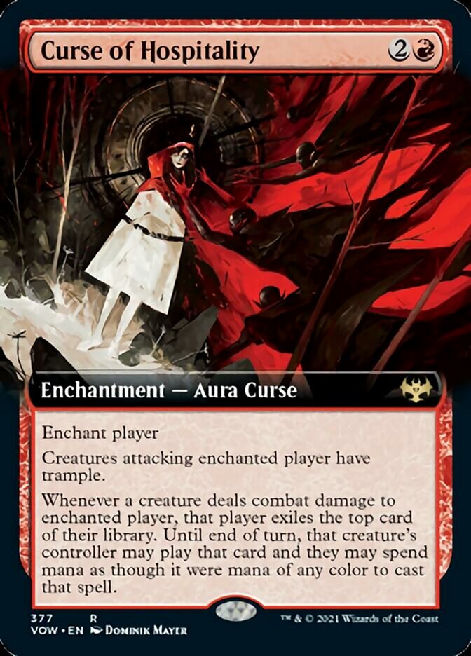 Curse of Hospitality (Extended Art) [Innistrad: Crimson Vow] Magic: The Gathering