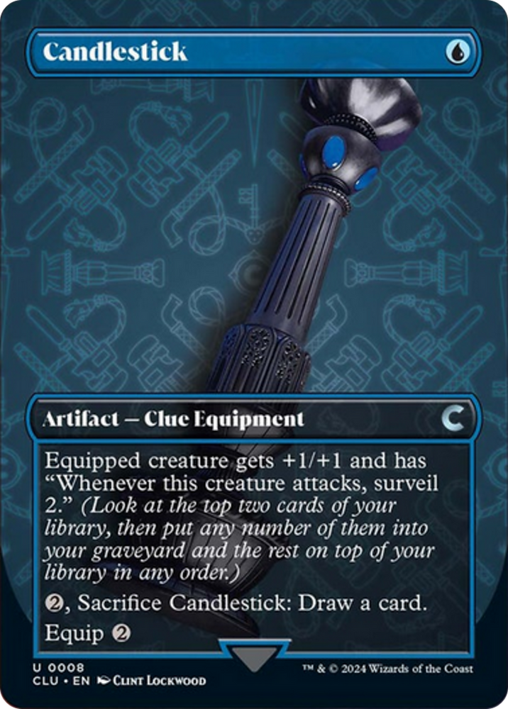 Candlestick (Borderless) [Ravnica: Clue Edition] Magic: The Gathering