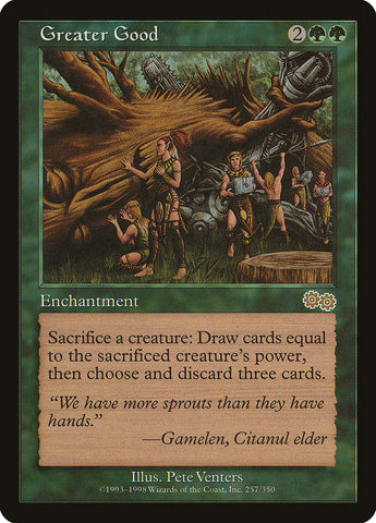 Greater Good [Urza's Saga] Magic: The Gathering