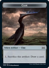 Clue // Golem Double-Sided Token [Double Masters Tokens] Magic: The Gathering