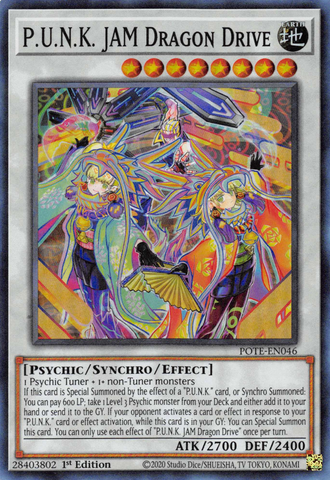 P.U.N.K. JAM Dragon Drive [POTE-EN046] Super Rare Yu-Gi-Oh!