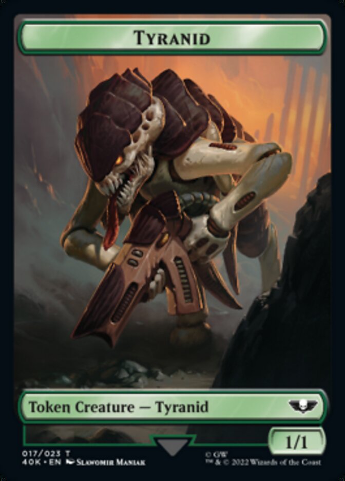 Tyranid (017) // Tyranid Gargoyle Double-Sided Token (Surge Foil) [Warhammer 40,000 Tokens] Magic: The Gathering