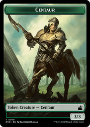 Goblin (0008) // Centaur Double-Sided Token [Ravnica Remastered Tokens] Magic: The Gathering