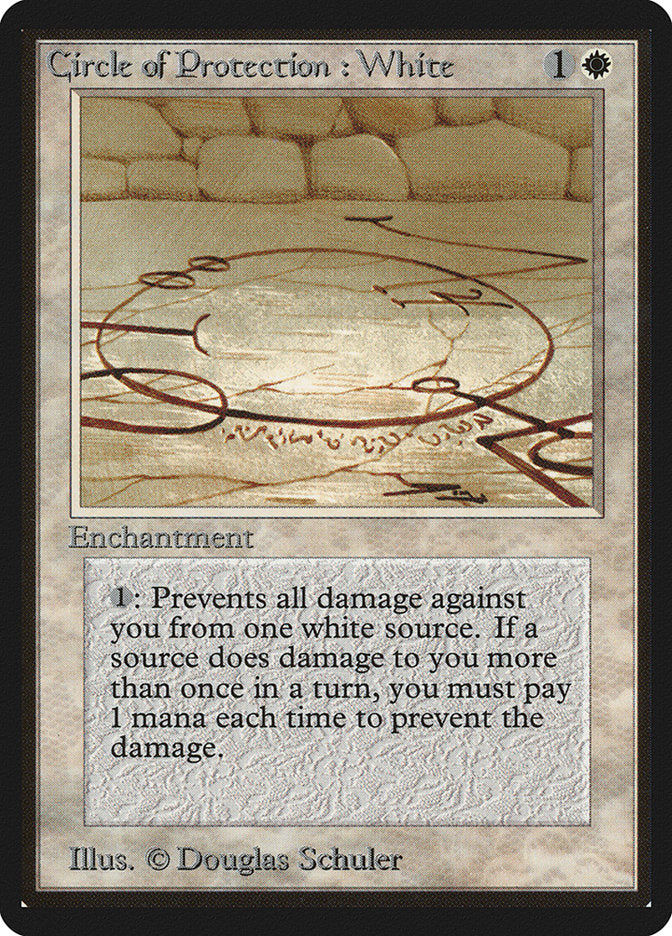 Circle of Protection: White [Beta Edition] Magic: The Gathering