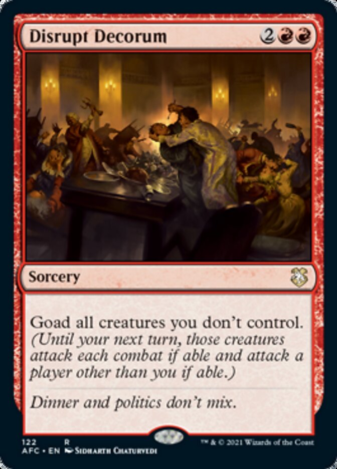 Disrupt Decorum [Dungeons & Dragons: Adventures in the Forgotten Realms Commander] Magic: The Gathering