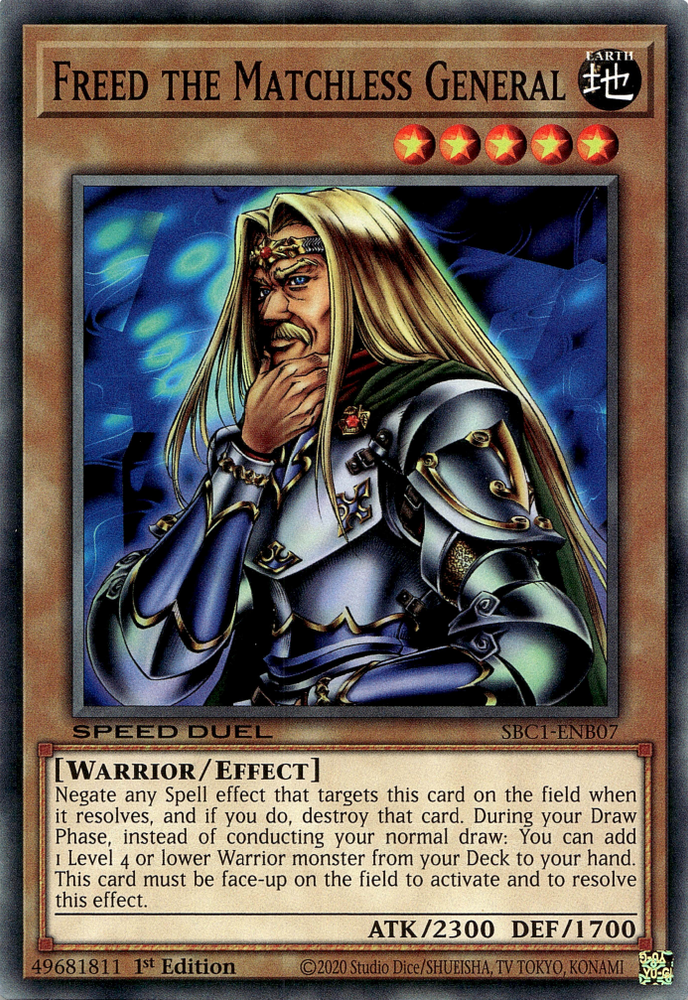 Freed the Matchless General [SBC1-ENB07] Common Yu-Gi-Oh!