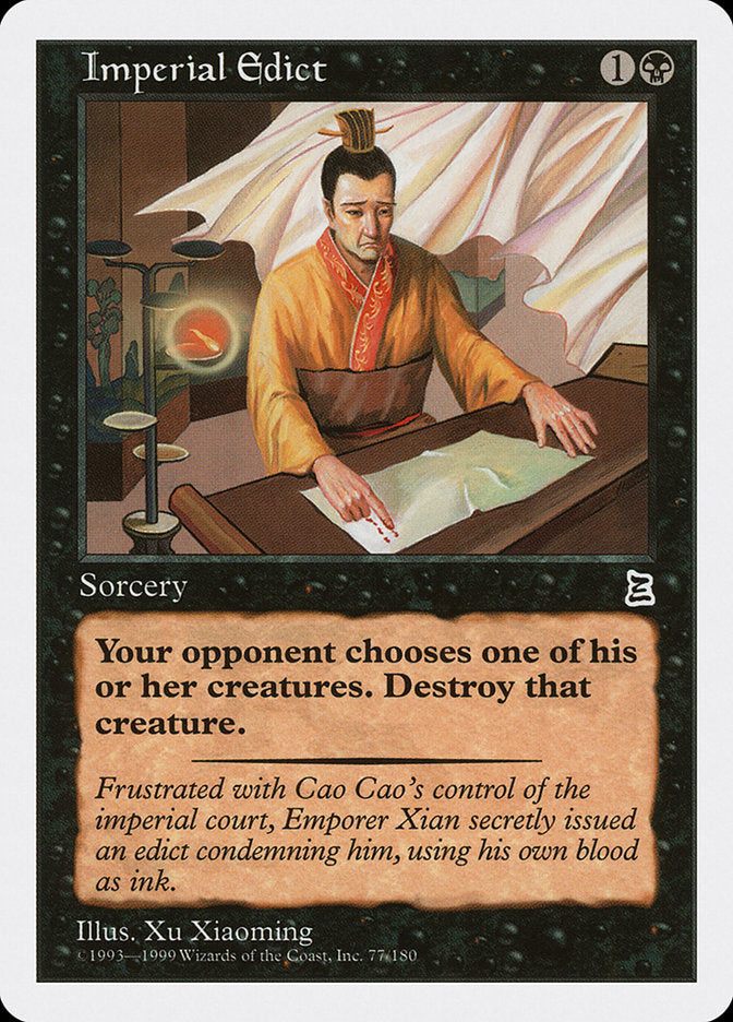 Imperial Edict [Portal Three Kingdoms] Magic: The Gathering