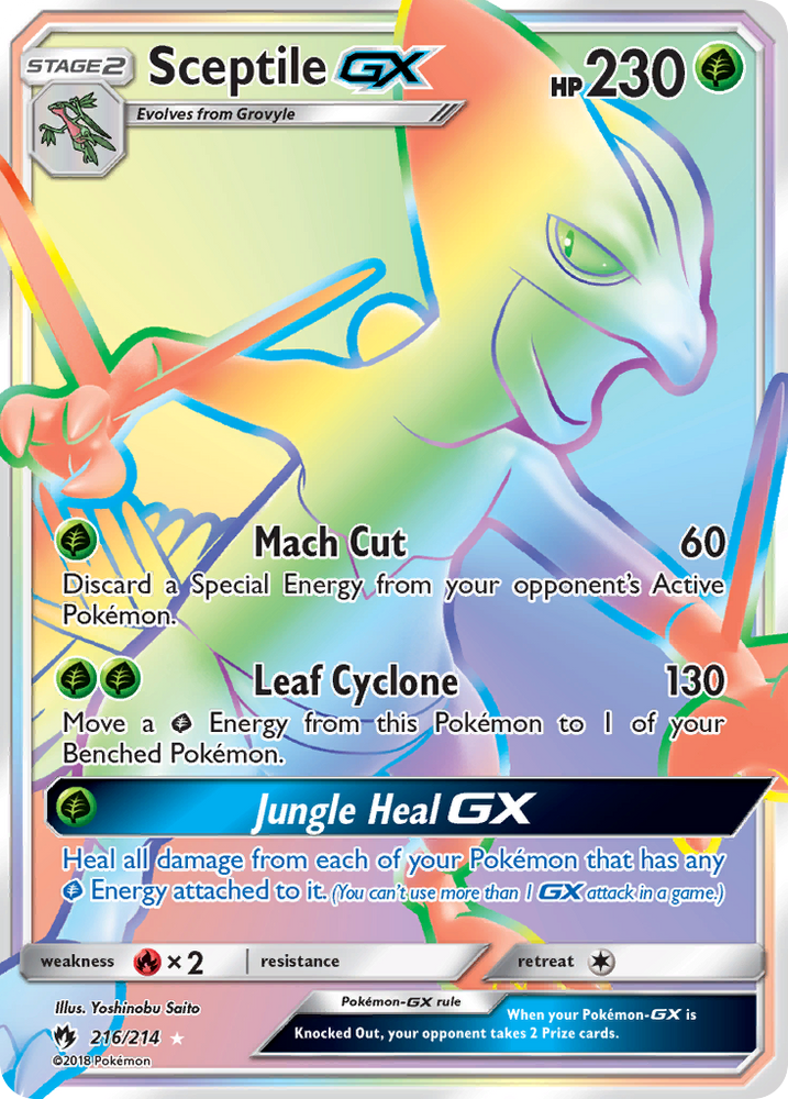Sceptile GX (216/214) [Sun & Moon: Lost Thunder] Pokémon