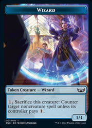 Devil // Wizard Double-Sided Token [Streets of New Capenna Tokens] Magic: The Gathering