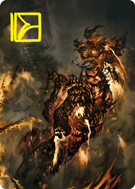 Pyre Spawn Art Card (Gold-Stamped Signature) [Innistrad: Crimson Vow Art Series] Magic: The Gathering